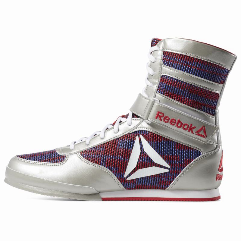 Ghete Reebok Boxing Barbati Argintii/Rosii/Albi Romania OT1486RB
